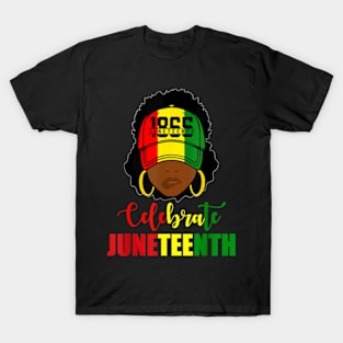 Juneteenth Tshirt Women Loc'd Hair Remembering My Ancestors T-Shirt T-Shirt